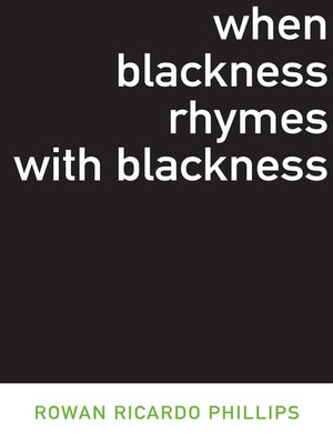 cover image of When Blackness Rhymes with Blackness